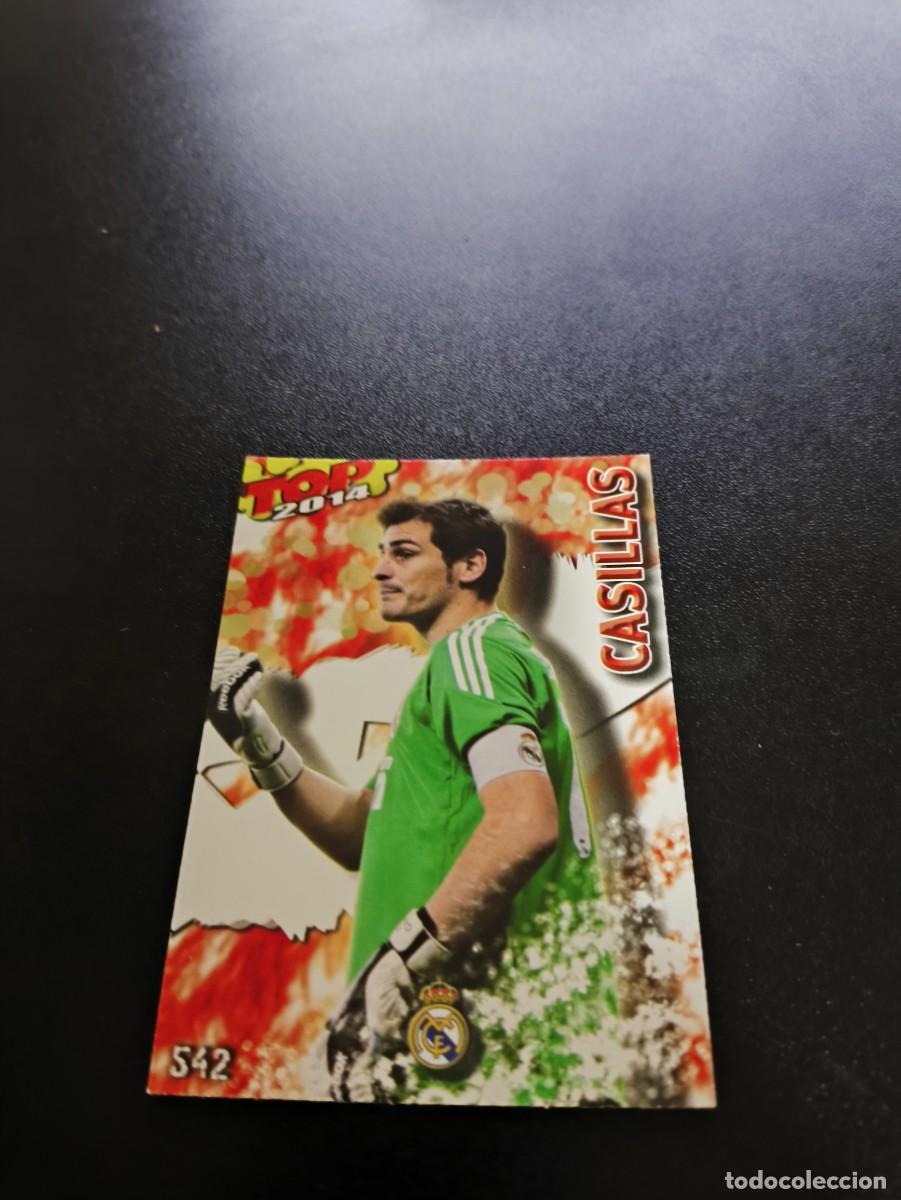 Cromos de F&uacute;tbol: 542 CASILLAS REAL MADRID FONDO ROJO MATE TOP MUNDICROMO LIGA 2013 2014 13 14 NO PANINI ESTE