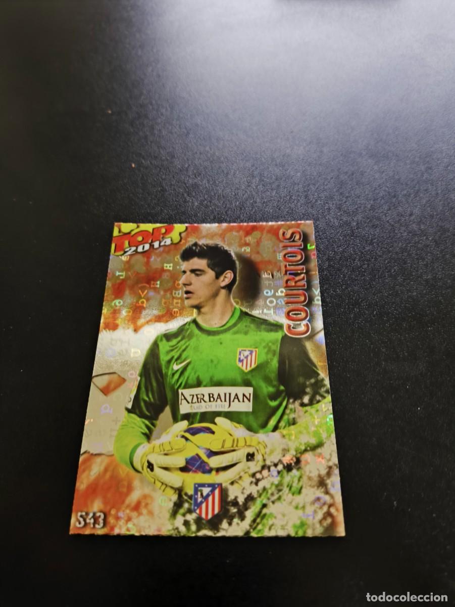 Cromos de F&uacute;tbol: 543 COURTOIS ATLETICO DE MADRID BRILLO ROJO LETRA TOP MUNDICROMO LIGA 2013 2014 13 14 NO PANINI ESTE