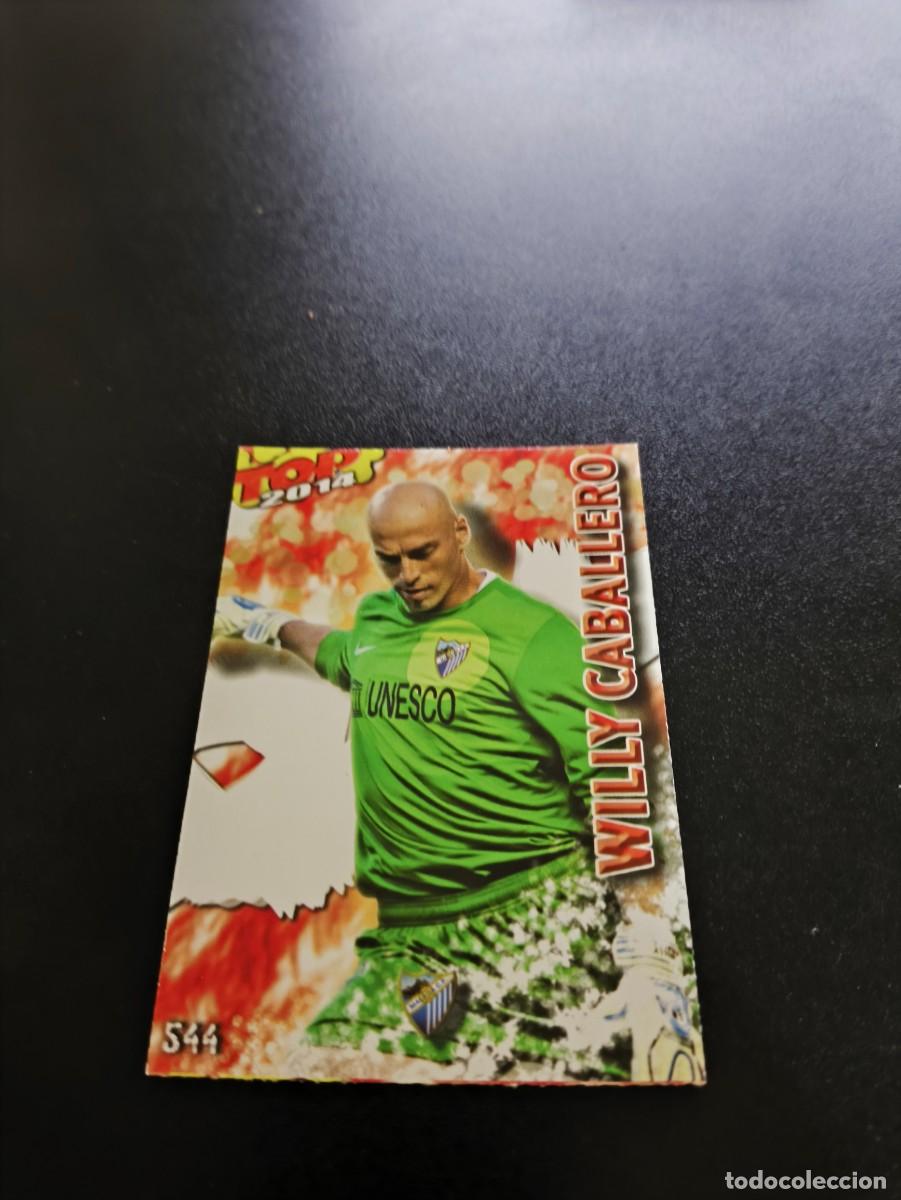 Cromos de F&uacute;tbol: 544 CABALLERO MALAGA FONDO ROJO MATE TOP MUNDICROMO LIGA 2013 2014 13 14 NO PANINI ESTE