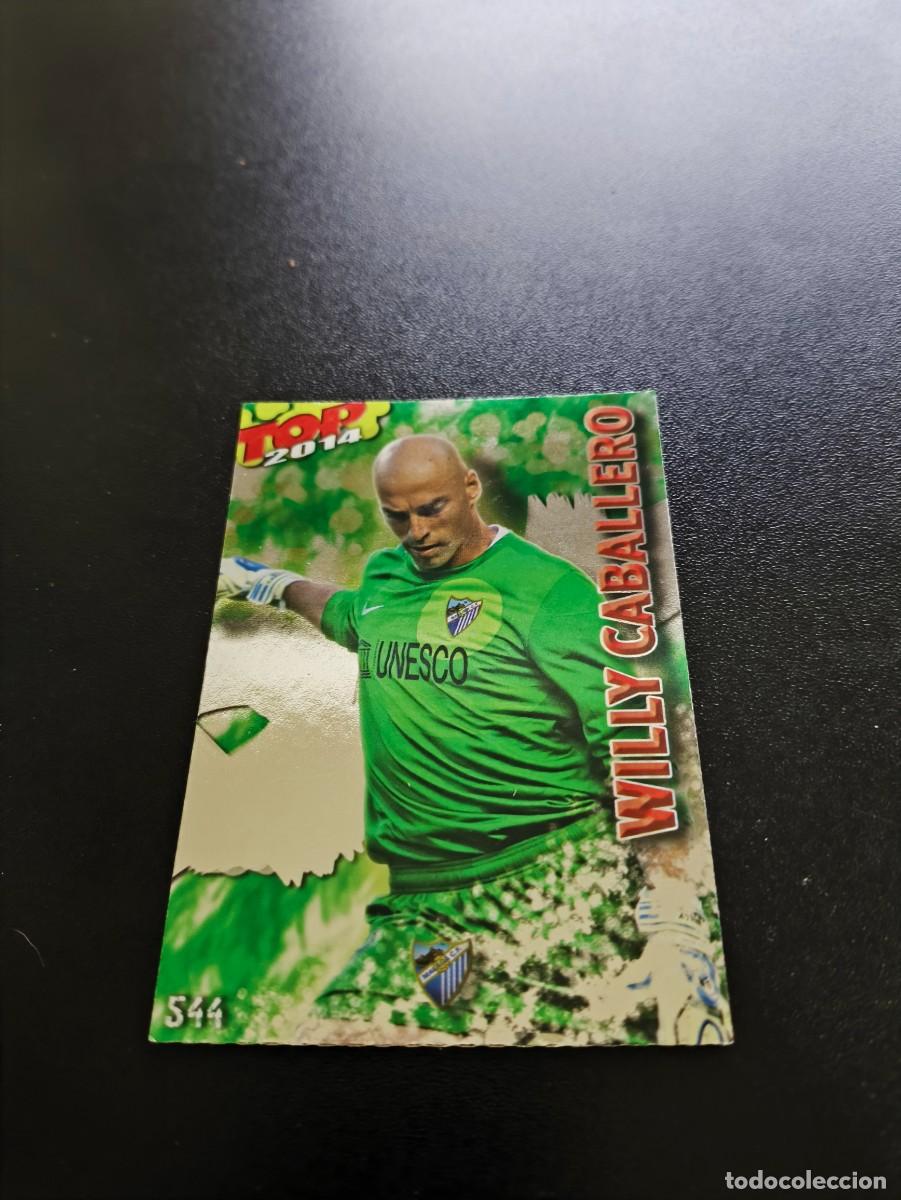 Cromos de F&uacute;tbol: 544 CABALLERO MALAGA BRILLO VERDE TOP MUNDICROMO LIGA 2013 2014 13 14 NO PANINI ESTE