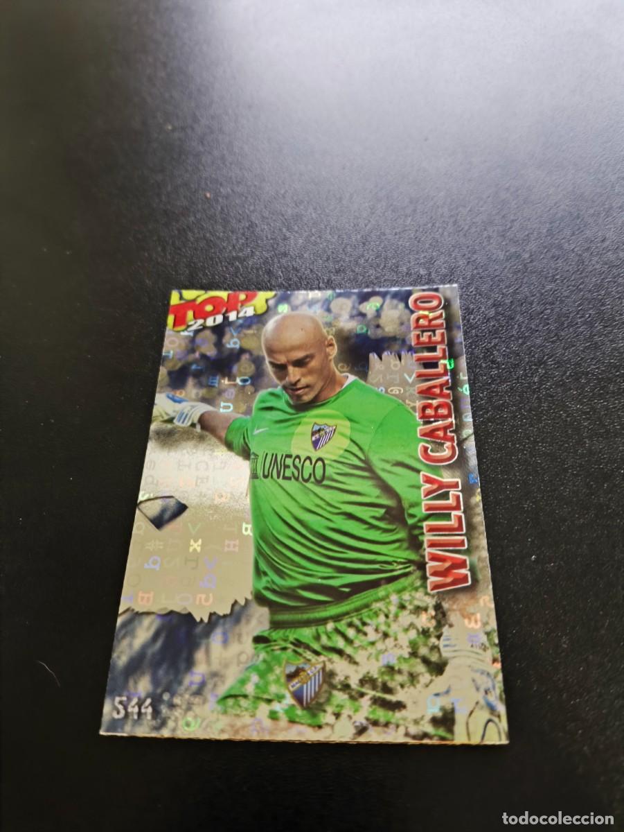 Cromos de F&uacute;tbol: 544 CABALLERO MALAGA BRILLO AZUL LETRAS TOP MUNDICROMO LIGA 2013 2014 13 14 NO PANINI ESTE