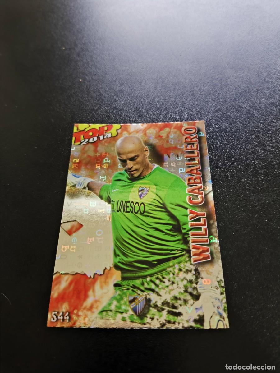 Cromos de F&uacute;tbol: 544 CABALLERO MALAGA BRILLO ROJO LETRAS TOP MUNDICROMO LIGA 2013 2014 13 14 NO PANINI ESTE
