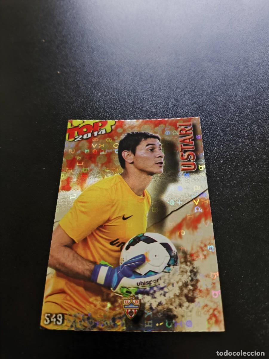 Cromos de F&uacute;tbol: 549 USTARI ALMERIA BRILLO ROJO LETRAS TOP MUNDICROMO LIGA 2013 2014 13 14 NO PANINI ESTE
