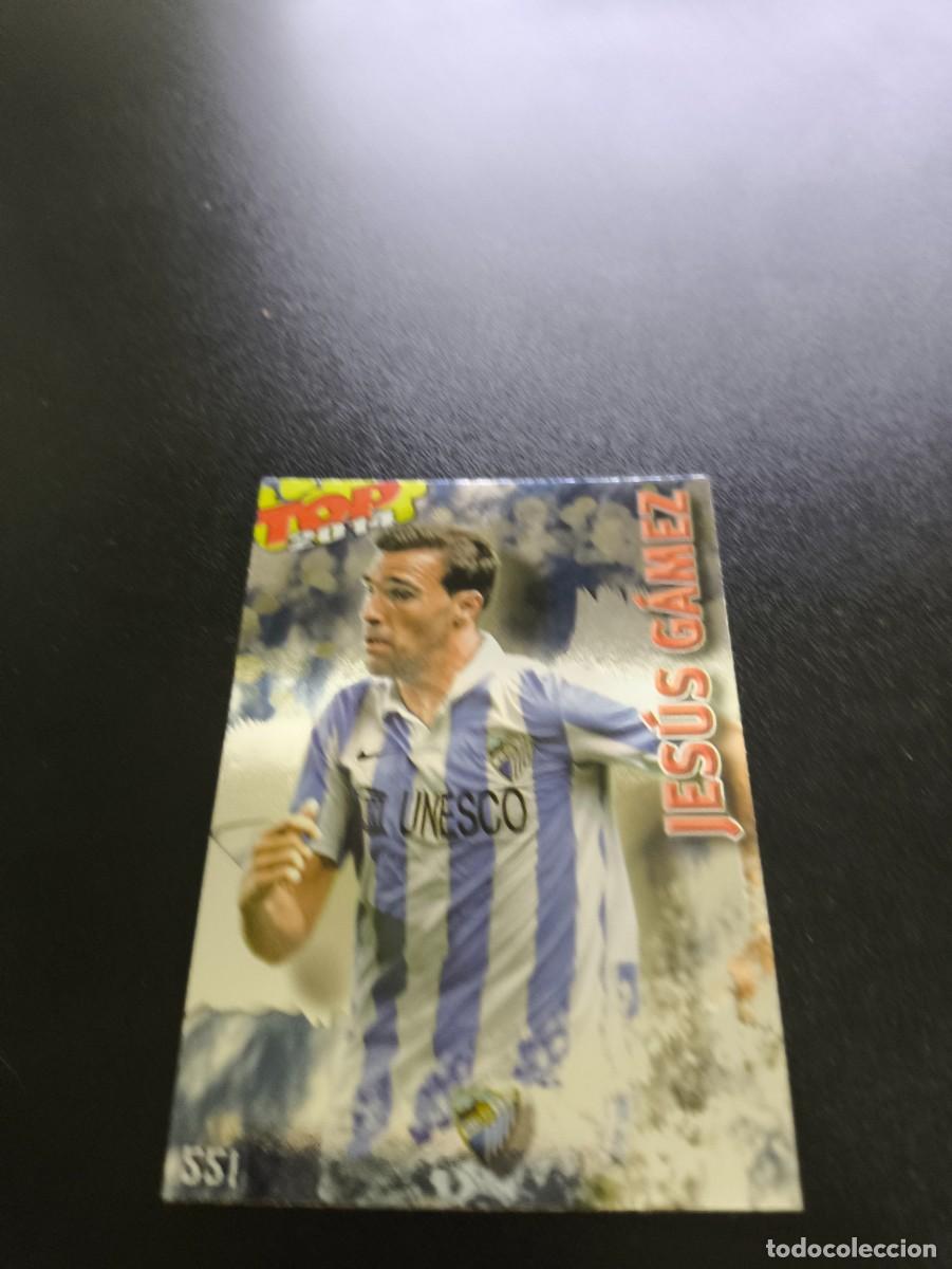 Cromos de F&uacute;tbol: 551 JESUS GAMEZ MALAGA BRILLO AZUL TOP MUNDICROMO LIGA 2013 2014 13 14 NO PANINI ESTE