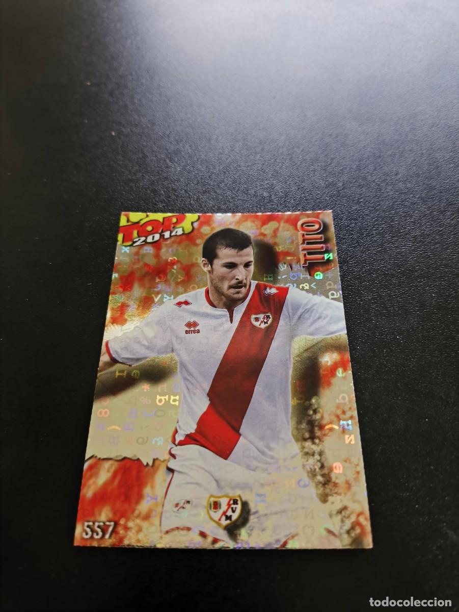 Cromos de F&uacute;tbol: 557 TITO RAYO VALLECANO BRILLO ROJO LETRAS MUNDICROMO LIGA 2013 2014 13 14 NO PANINI ESTE