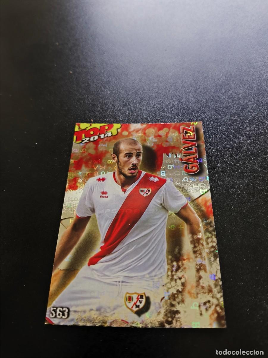 Cromos de F&uacute;tbol: 563 GALVEZ RAYO VALLECANO BRILLO ROJO LETRAS TOP MUNDICROMO LIGA 2013 2014 13 14 NO PANINI ESTE