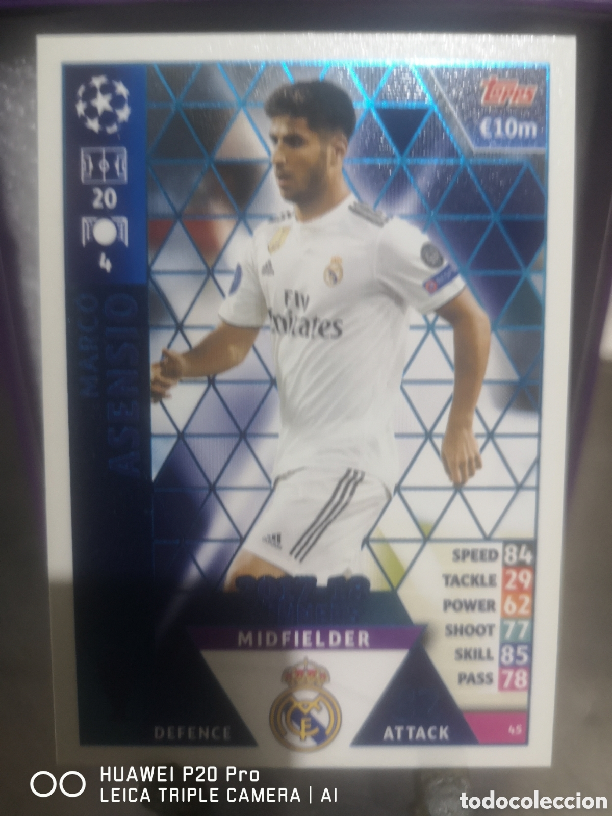 Cromos de F&uacute;tbol: MATCH ATTAX CHAMPIONS LEAGUE 2018 2019 WINNERS 2017/18 ASENSIO REAL MADRID 45