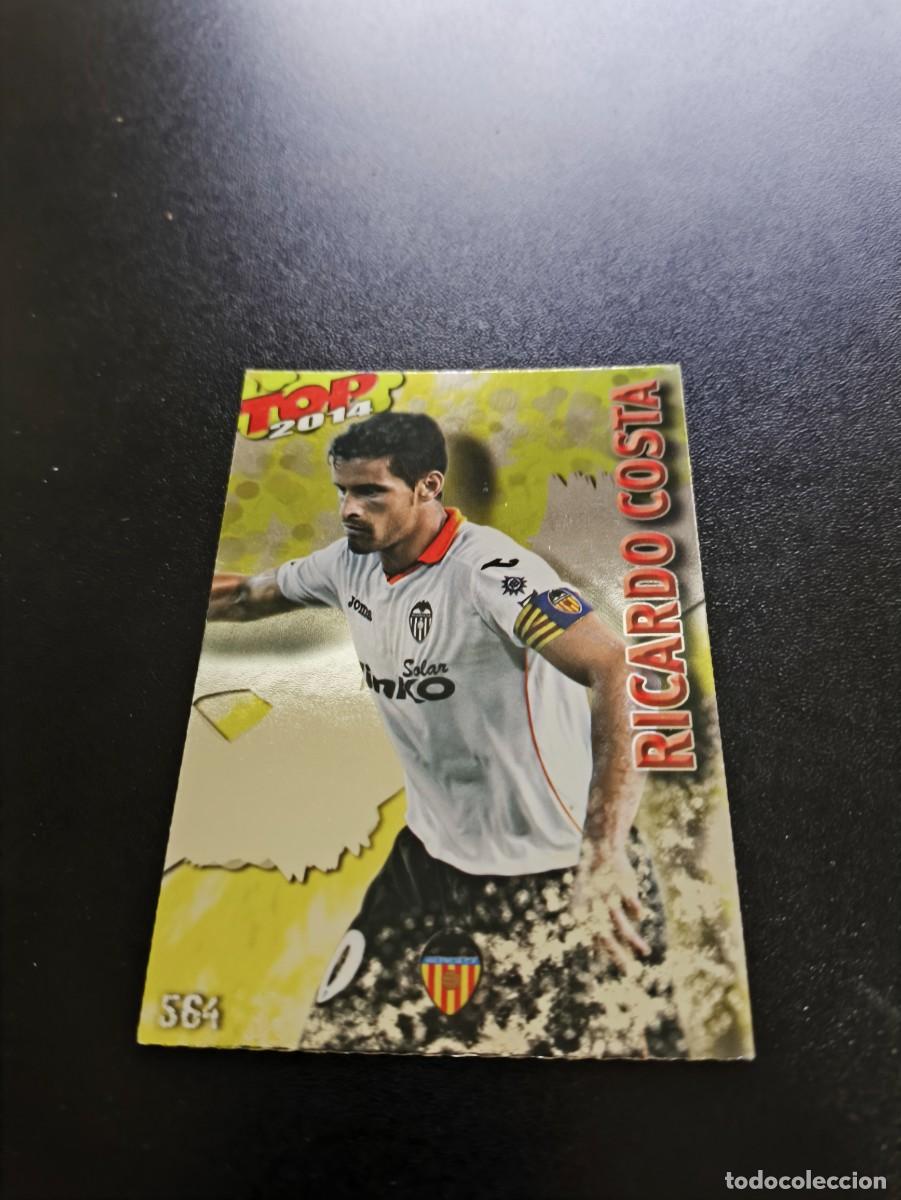 Cromos de F&uacute;tbol: 564 RICARDO COSTA VALENCIA BRILLO AMARILLO TOP MUNDICROMO LIGA 2013 2014 13 14 NO PANINI ESTE
