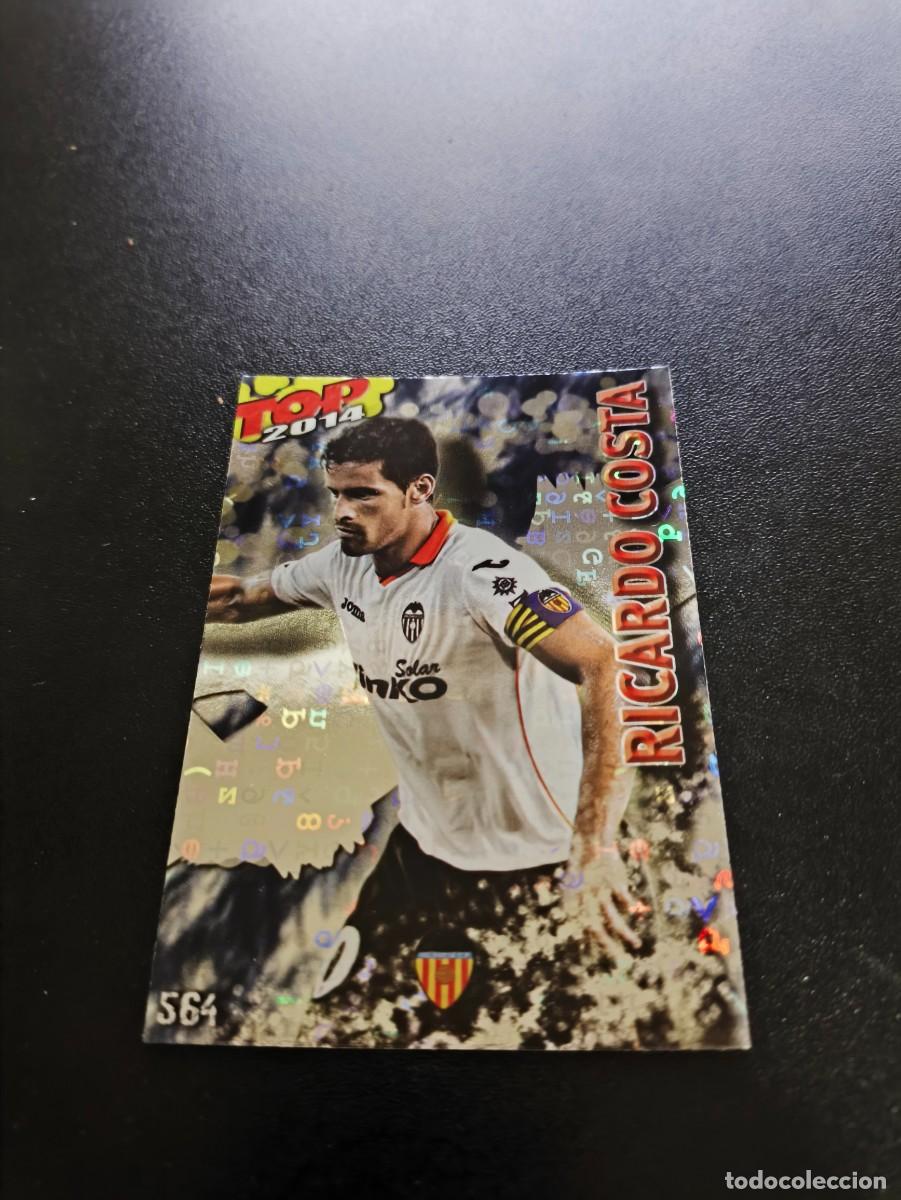 Cromos de F&uacute;tbol: 564 RICARDO COSTA VALENCIA BRILLO AZUL LETRAS TOP MUNDICROMO LIGA 2013 2014 13 14 NO PANINI ESTE