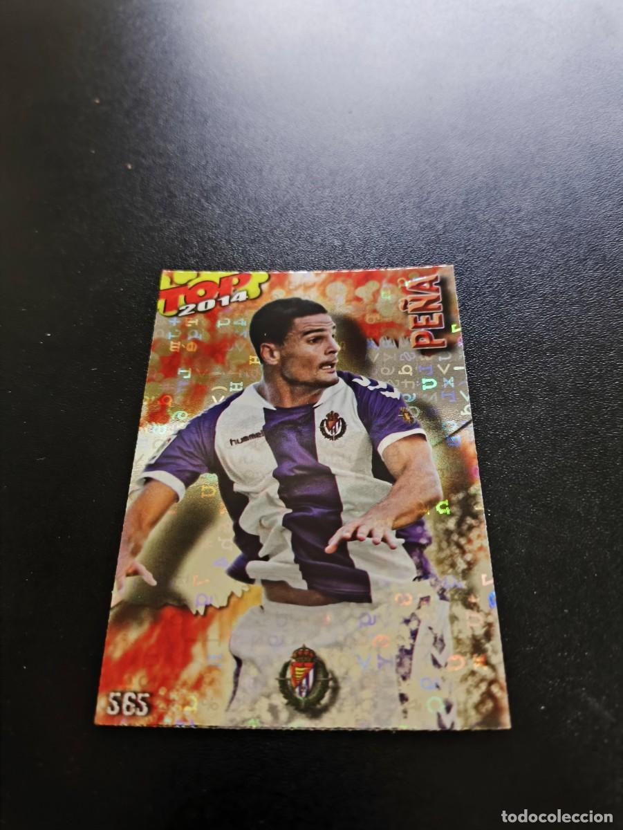 Cromos de F&uacute;tbol: 565 PE&Ntilde;A VALLADOLID BRILLO ROJO LETRAS TOP MUNDICROMO LIGA 2013 2014 13 14 NO PANINI ESTE