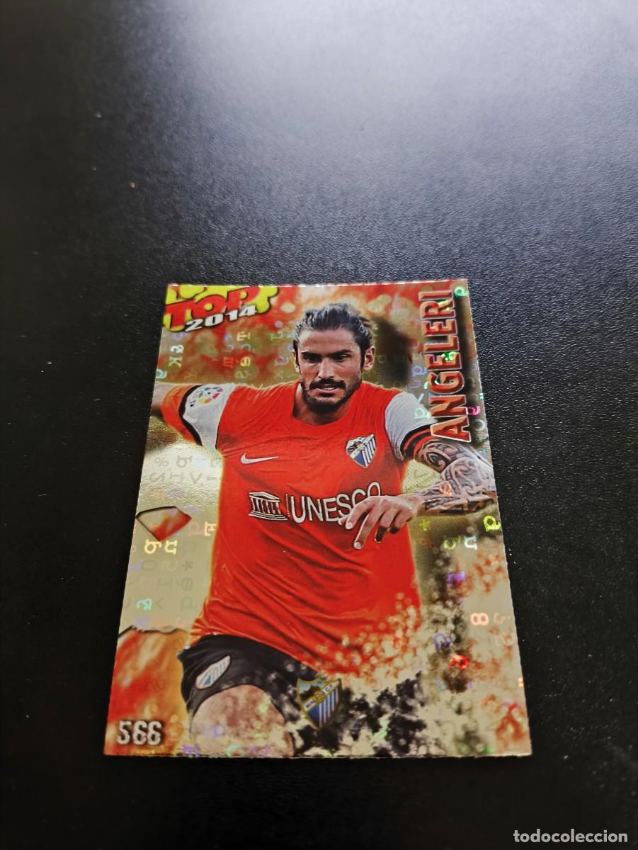 Cromos de F&uacute;tbol: 566 ANGELERI MALAGA BRILLO ROJO LETRAS TOP MUNDICROMO LIGA 2013 2014 13 14 NO PANINI ESTE