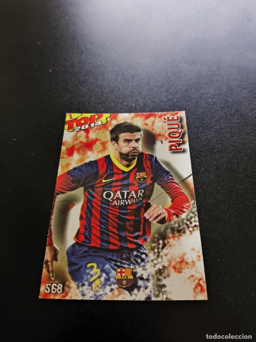 Cromos de F&uacute;tbol: 568 PIQUE BARCELONA ROJO MATE TOP MUNDICROMO LIGA 2013 2014 13 14 NO PANINI ESTE