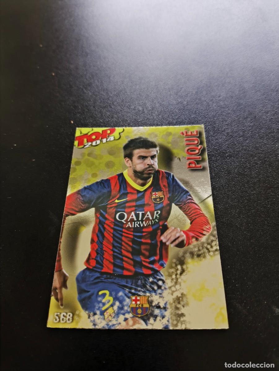 Cromos de F&uacute;tbol: 568 PIQUE BARCELONA BRILLO AMARILLO TOP MUNDICROMO LIGA 2013 2014 13 14 NO PANINI ESTE