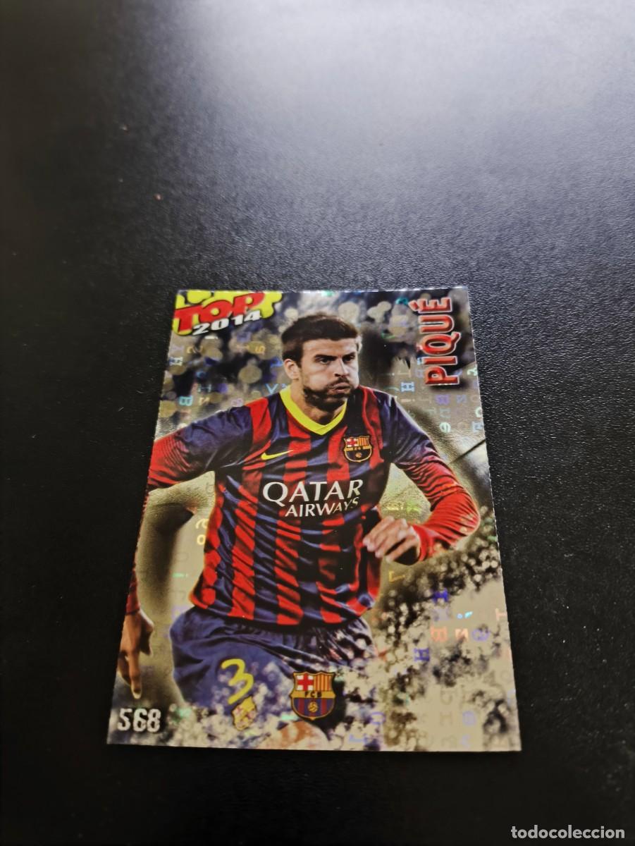 Cromos de F&uacute;tbol: 568 PIQUE BARCELONA BRILLO AZUL LETRAS TOP MUNDICROMO LIGA 2013 2014 13 14 NO PANINI ESTE
