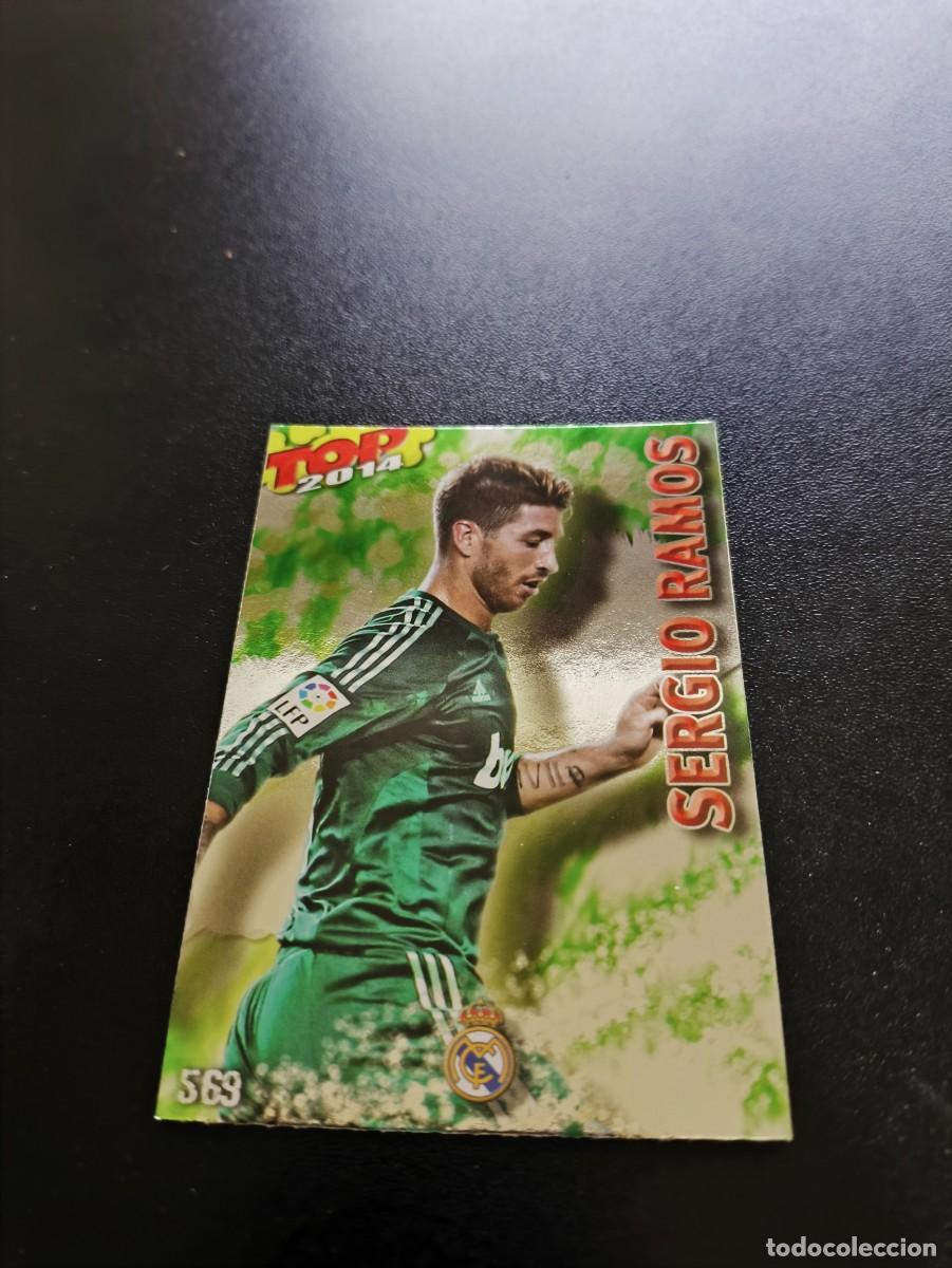 Cromos de F&uacute;tbol: 569 SERGIO RAMOS REAL MADRID BRILLO VERDE TOP MUNDICROMO LIGA 2013 2014 13 14 NO PANINI ESTE