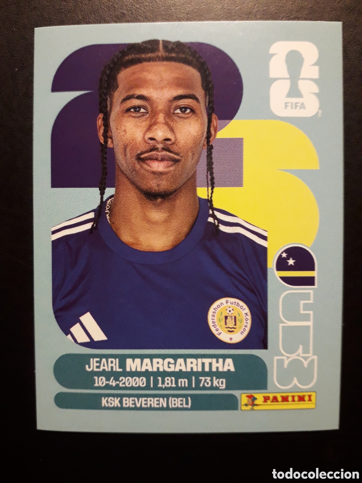 Cromos de F&uacute;tbol: MARGARITHA CURA&Ccedil;AO CUW 16 MUNDIAL F&Uacute;TBOL 2026 FIFA WORLD CUP PANINI SIN PEGAR PEDIDO M&Iacute;NIMO 3&euro;.