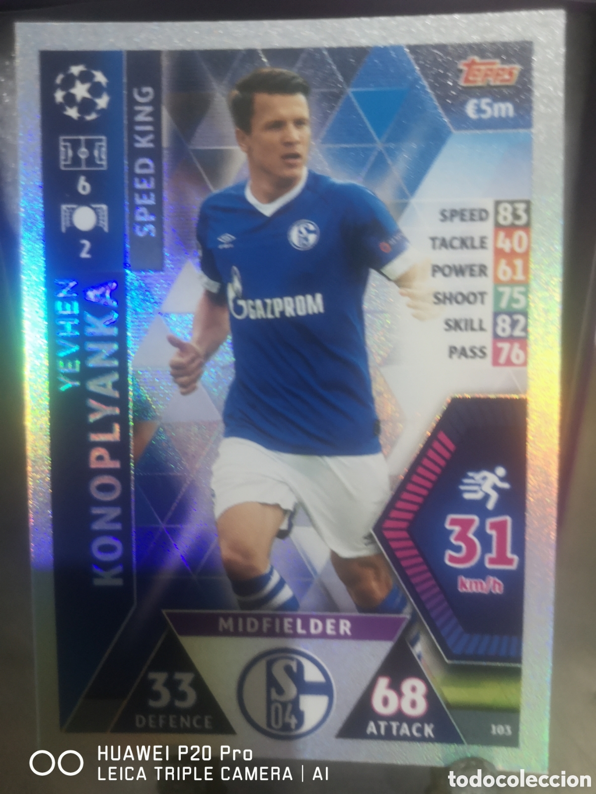 Cromos de Futebol: MATCH ATTAX UEFA CHAMPIONS LEAGUE 2018 2019 SPEED KING 103 KONOPLYANKA SCHALKE 04