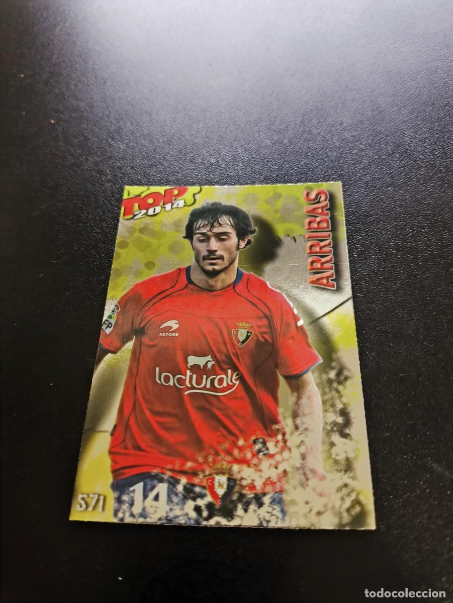 Cromos de Futebol: 571 ARRIBAS OSASUNA BRILLO AMARILLO TOP MUNDICROMO LIGA 2013 2014 13 14 NO PANINI ESTE