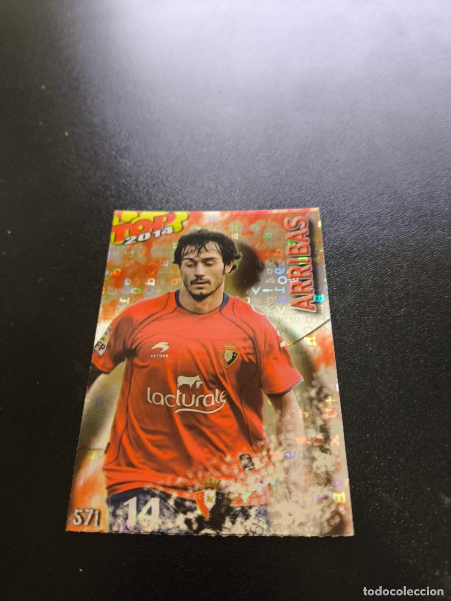Cromos de Futebol: 571 ARRIBAS OSASUNA BRILLO ROJO LETRAS TOP MUNDICROMO LIGA 2013 2014 13 14 NO PANINI ESTE