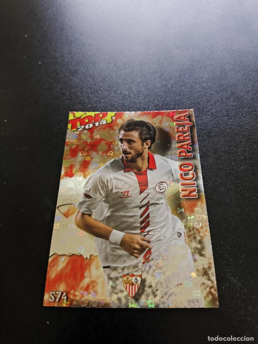 Cromos de F&uacute;tbol: 574 NICO PAREJA SEVILLA BRILLO ROJO LETRAS TOP MUNDICROMO LIGA 2013 2014 13 14 NO PANINI ESTE