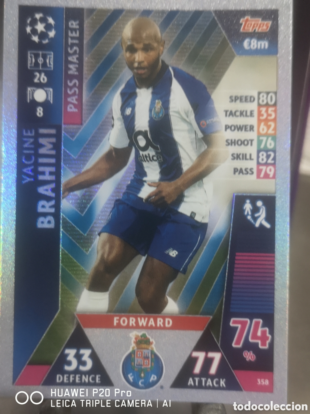 Cromos de F&uacute;tbol: MATCH ATTAX UEFA CHAMPIONS LEAGUE 2018 2019 PASS MASTER 358 BRAHIMI OPORTO