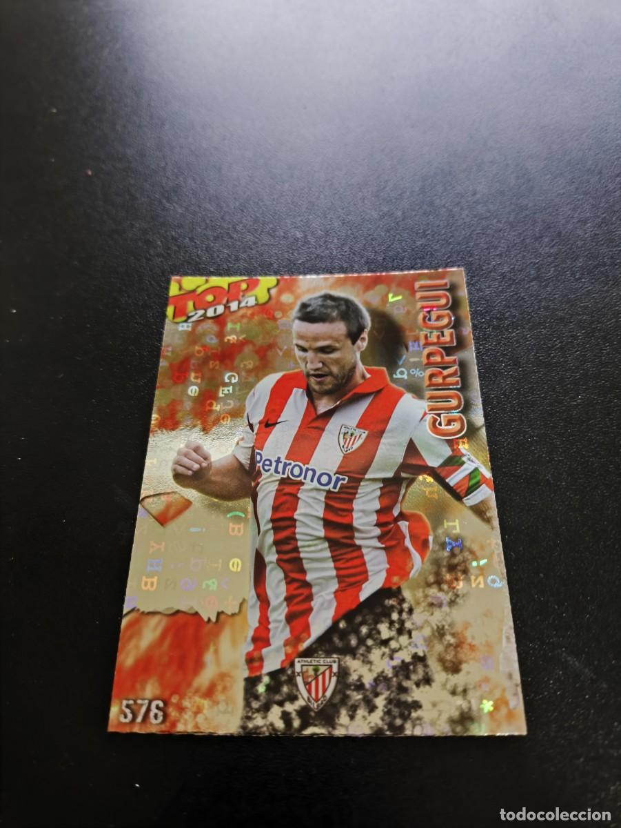 Cromos de F&uacute;tbol: 576 GURPEGUI ATHLETIC DE BILBAO BRILLO LETRAS ROJ TOP MUNDICROMO LIGA 2013 2014 13 14 NO PANINI ESTE