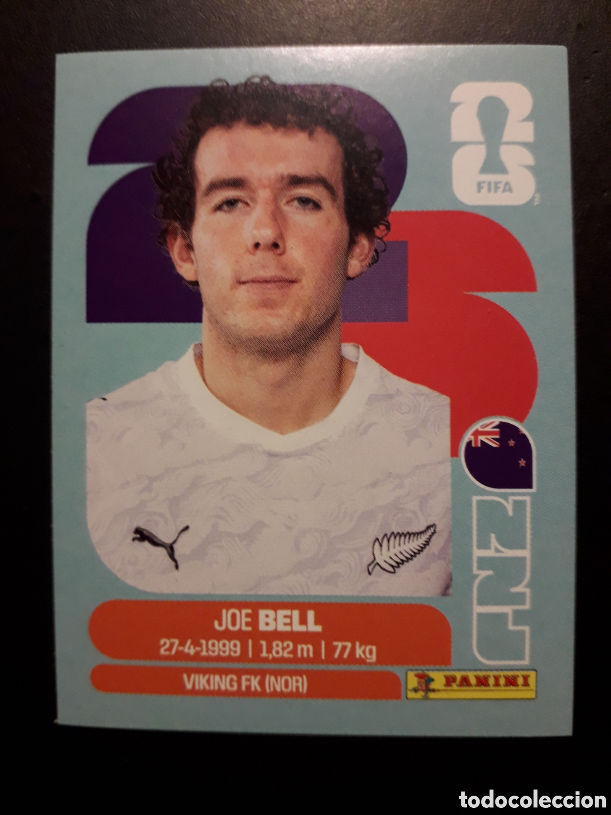 Cromos de F&uacute;tbol: BELL NUEVA ZELANDA NZL 10 MUNDIAL F&Uacute;TBOL 2026 FIFA WORLD CUP PANINI SIN PEGAR PEDIDO M&Iacute;NIMO 3&euro;