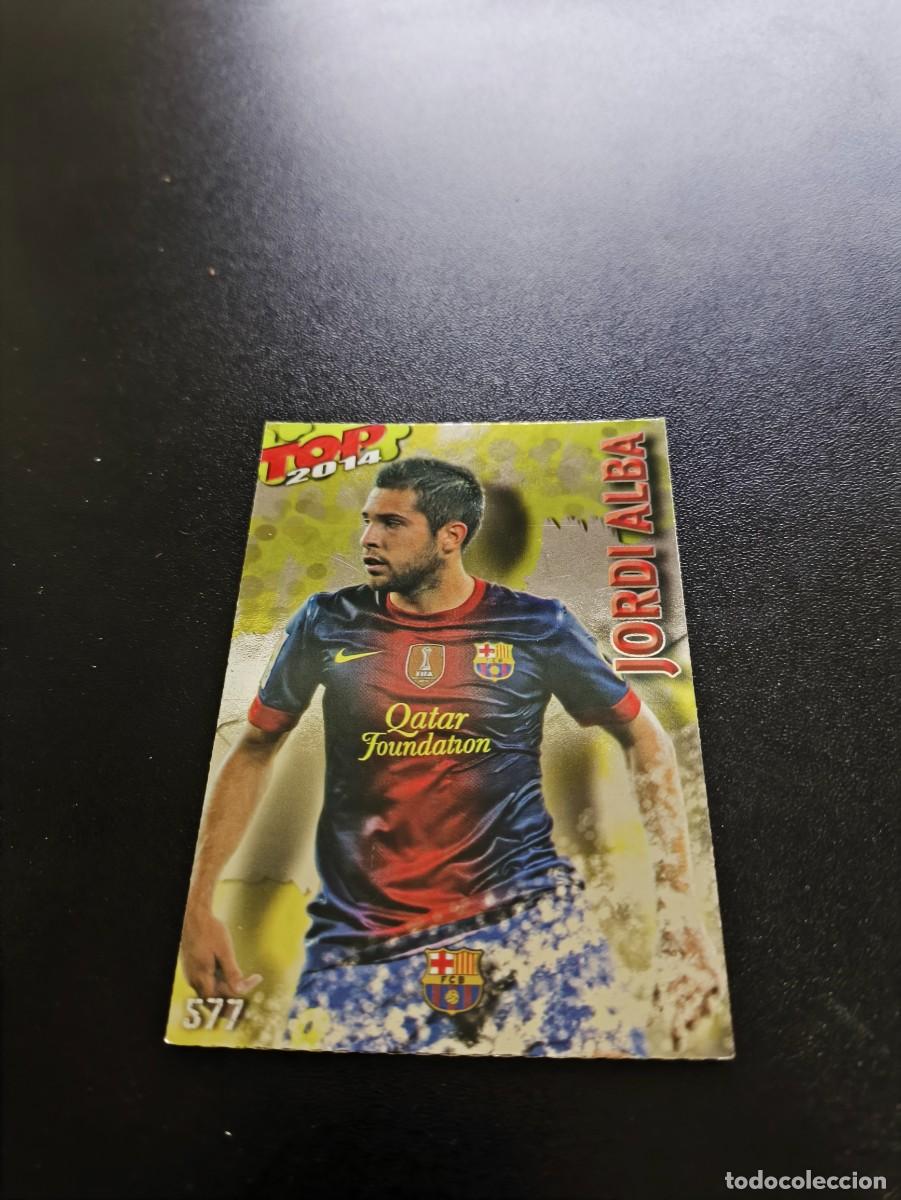 Cromos de F&uacute;tbol: 577 JORDI ALBA BARCELONA BRILLO AMARILLO TOP MUNDICROMO LIGA 2013 2014 13 14 NO PANINI ESTE