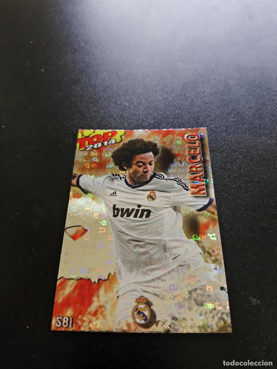Cromos de F&uacute;tbol: 581 MARCELO REAL MADRID BRILLO ROJO LETRAS MUNDICROMO LIGA 2013 2014 13 14 NO PANINI ESTE