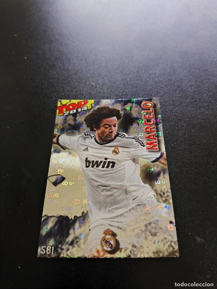 Cromos de F&uacute;tbol: 581 MARCELO REAL MADRID BRILLO AZUL LETRAS MUNDICROMO LIGA 2013 2014 13 14 NO PANINI ESTE