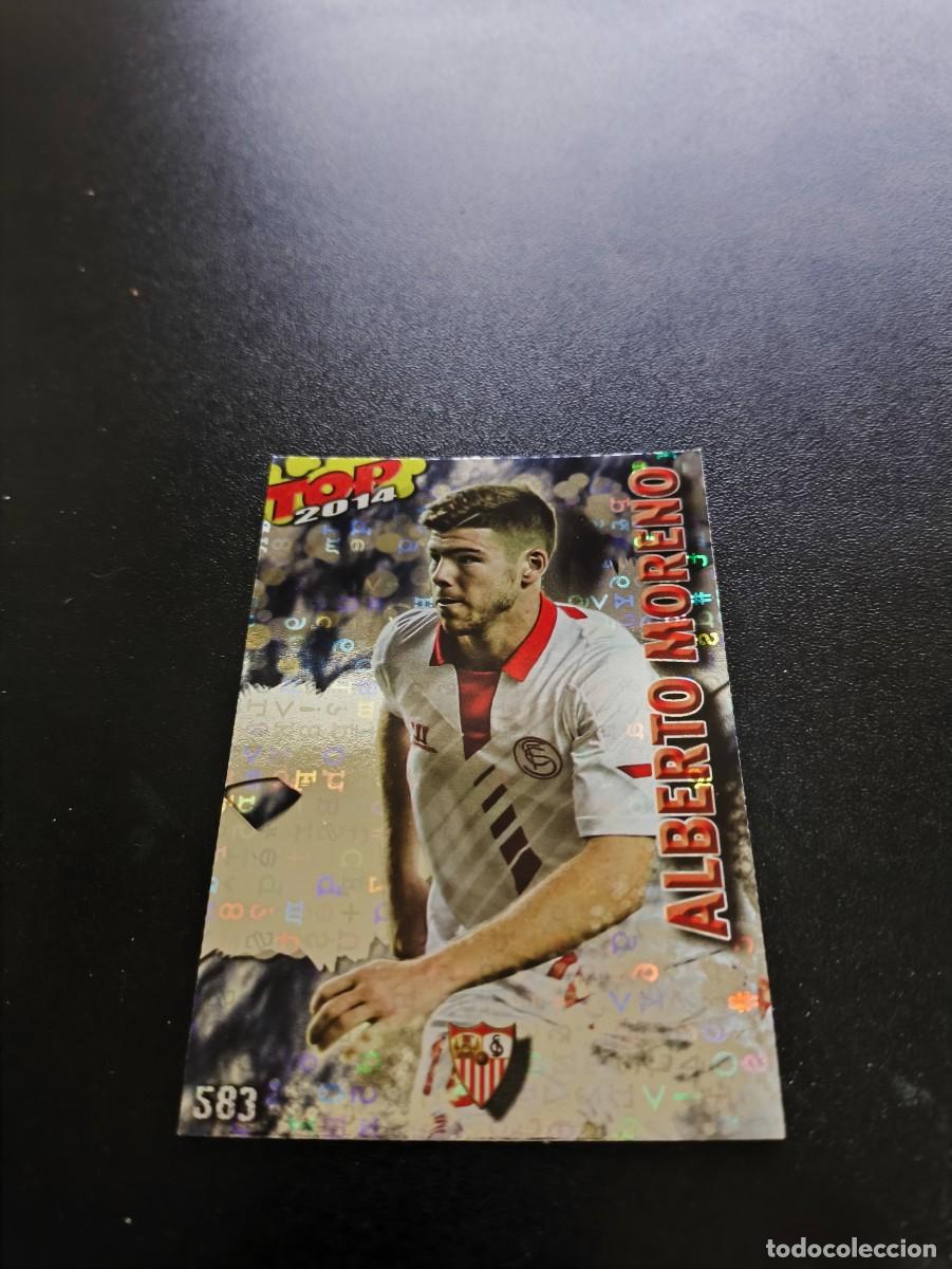 Cromos de F&uacute;tbol: 583 ALBERTO MORENO SEVILLA BRILLO AZUL LETRAS TOP MUNDICROMO LIGA 2013 2014 13 14 NO PANINI ESTE
