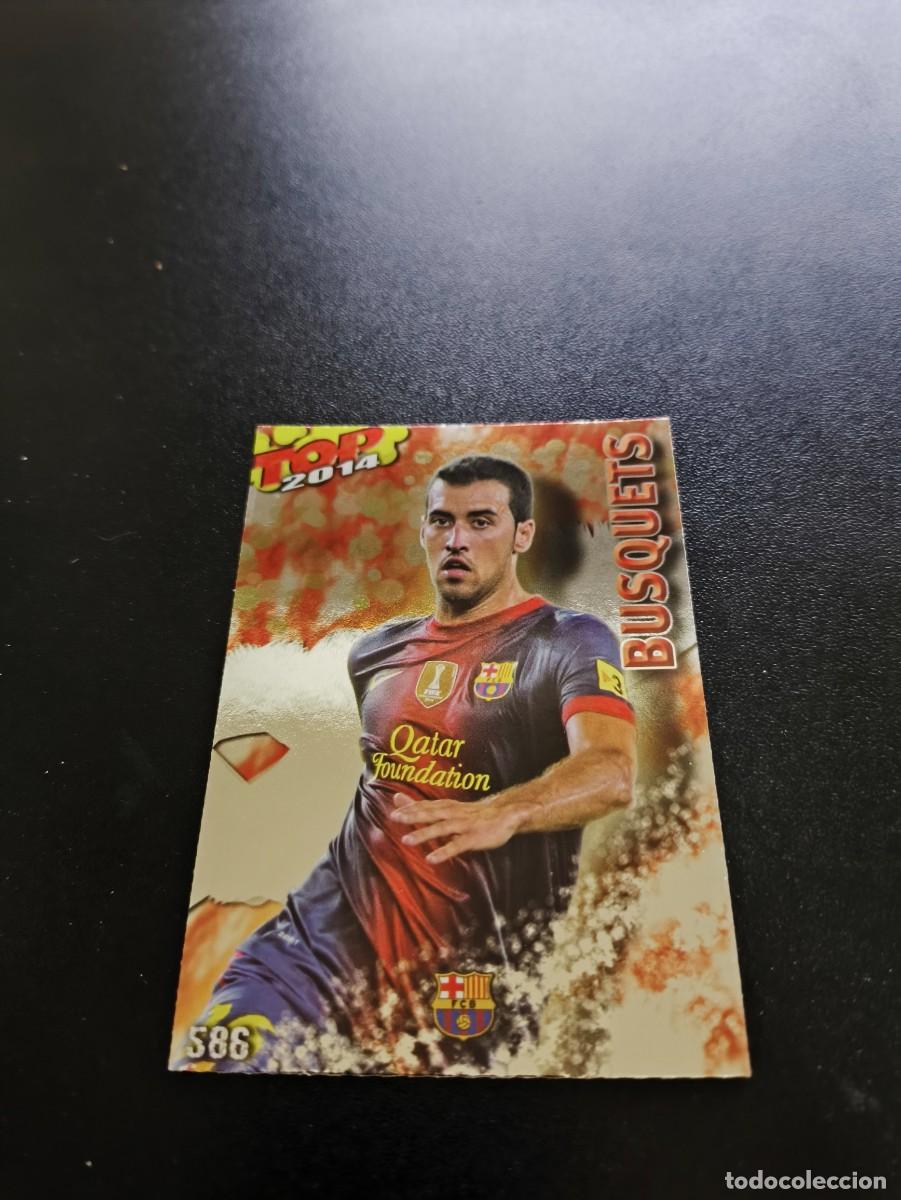 Cromos de F&uacute;tbol: 586 BUSQUETS BARCELONA BRILLO ROJO TOP MUNDICROMO LIGA 2013 2014 13 14 NO PANINI ESTE
