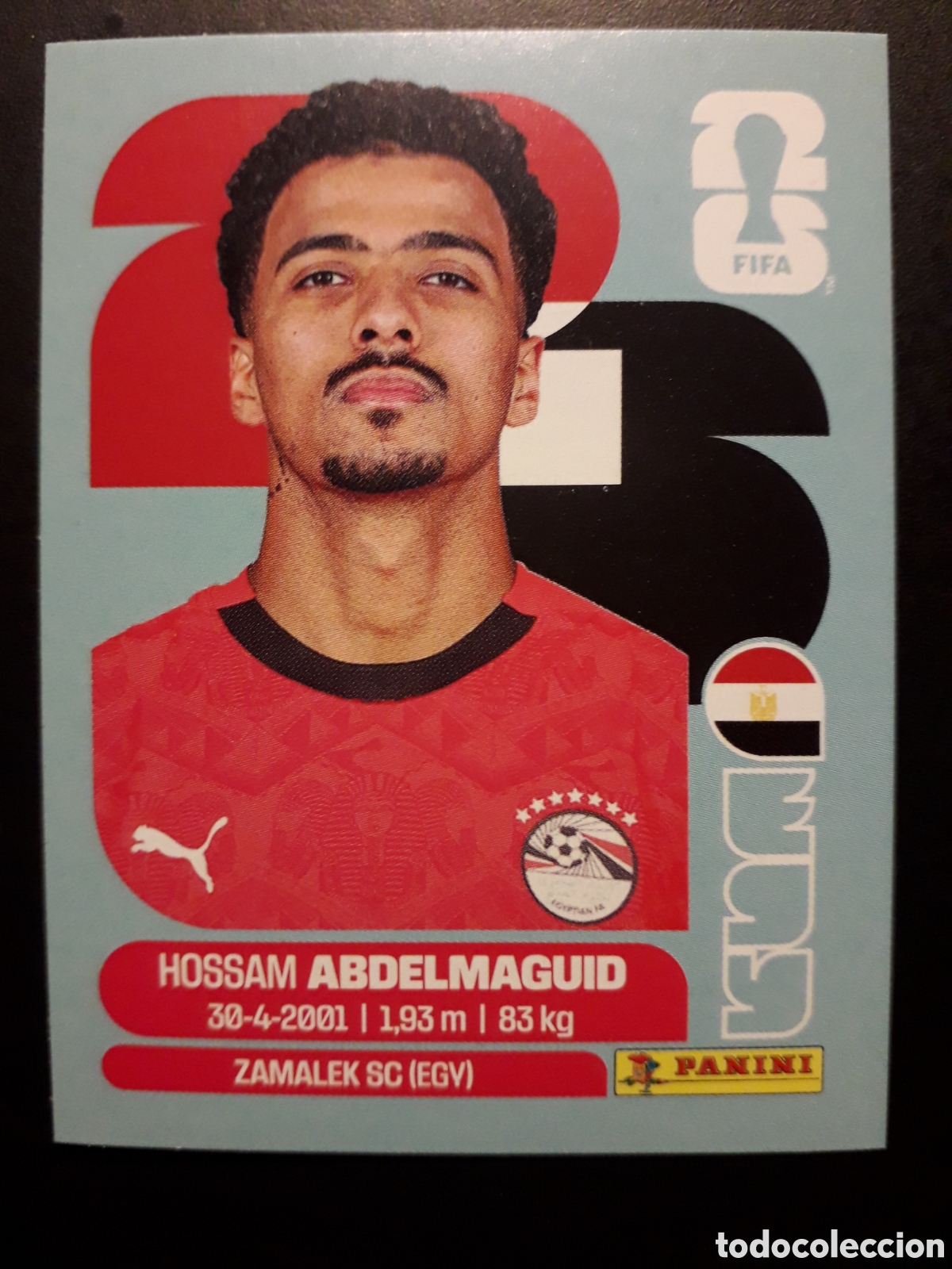 Cromos de F&uacute;tbol: ABDELMAGUID EGIPTO EGY 8 MUNDIAL F&Uacute;TBOL 2026 FIFA WORLD CUP PANINI SIN PEGAR PEDIDO M&Iacute;NIMO 3&euro;.