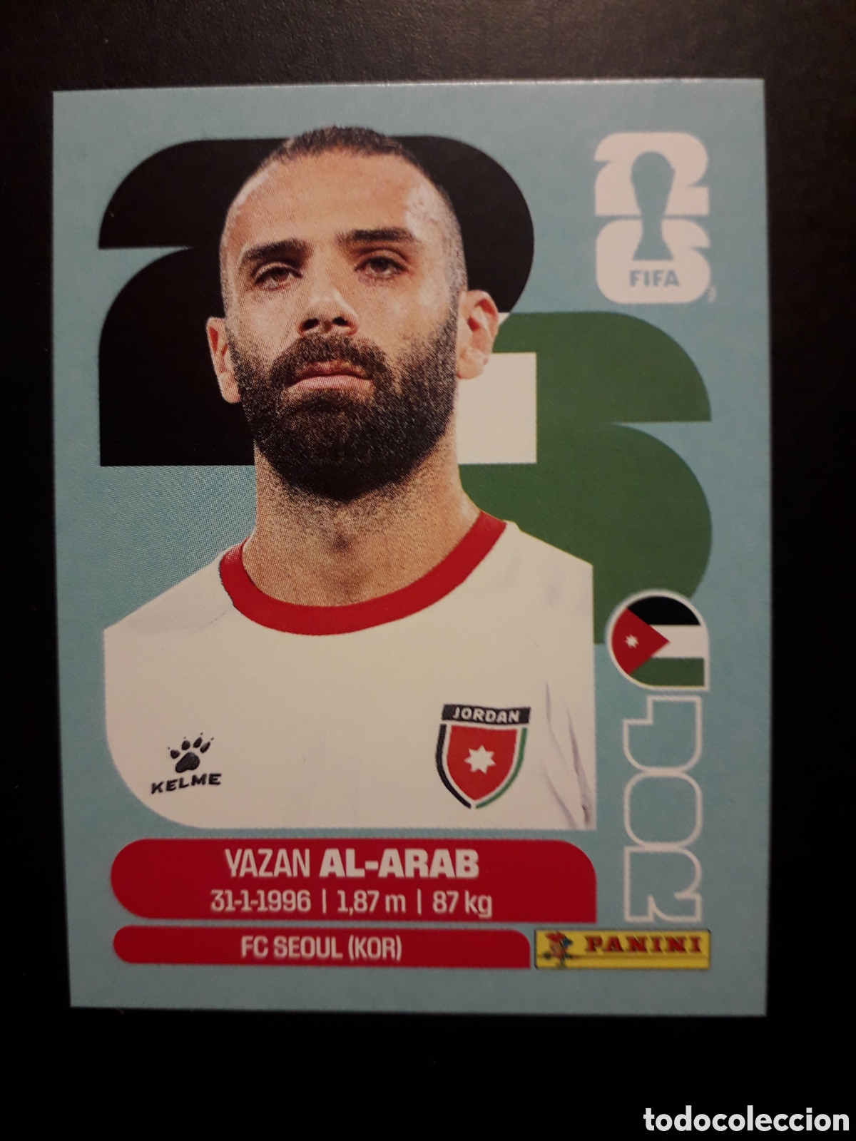 Cromos de F&uacute;tbol: AL ARAB JORDANIA JOR 5 MUNDIAL F&Uacute;TBOL 2026 FIFA WORLD CUP PANINI SIN PEGAR PEDIDO M&Iacute;NIMO 3&euro;.