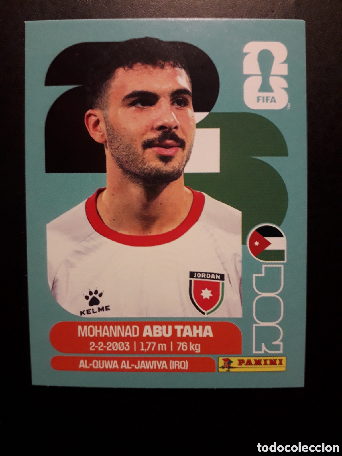 Cromos de F&uacute;tbol: ABU TAHA JORDANIA JOR 12 MUNDIAL F&Uacute;TBOL 2026 FIFA WORLD CUP PANINI SIN PEGAR PEDIDO M&Iacute;NIMO 3&euro;