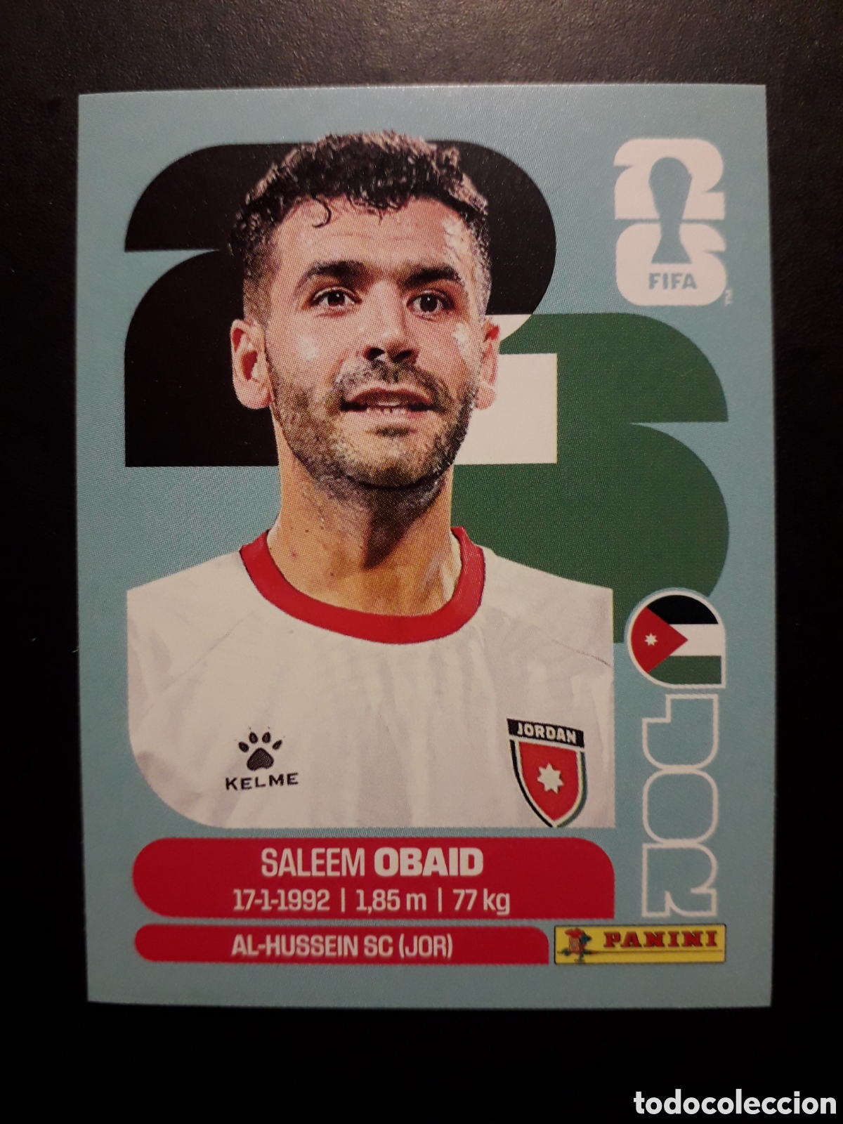 Cromos de F&uacute;tbol: OBAID JORDANIA JOR 7 MUNDIAL F&Uacute;TBOL 2026 FIFA WORLD CUP PANINI SIN PEGAR PEDIDO M&Iacute;NIMO 3&euro;.