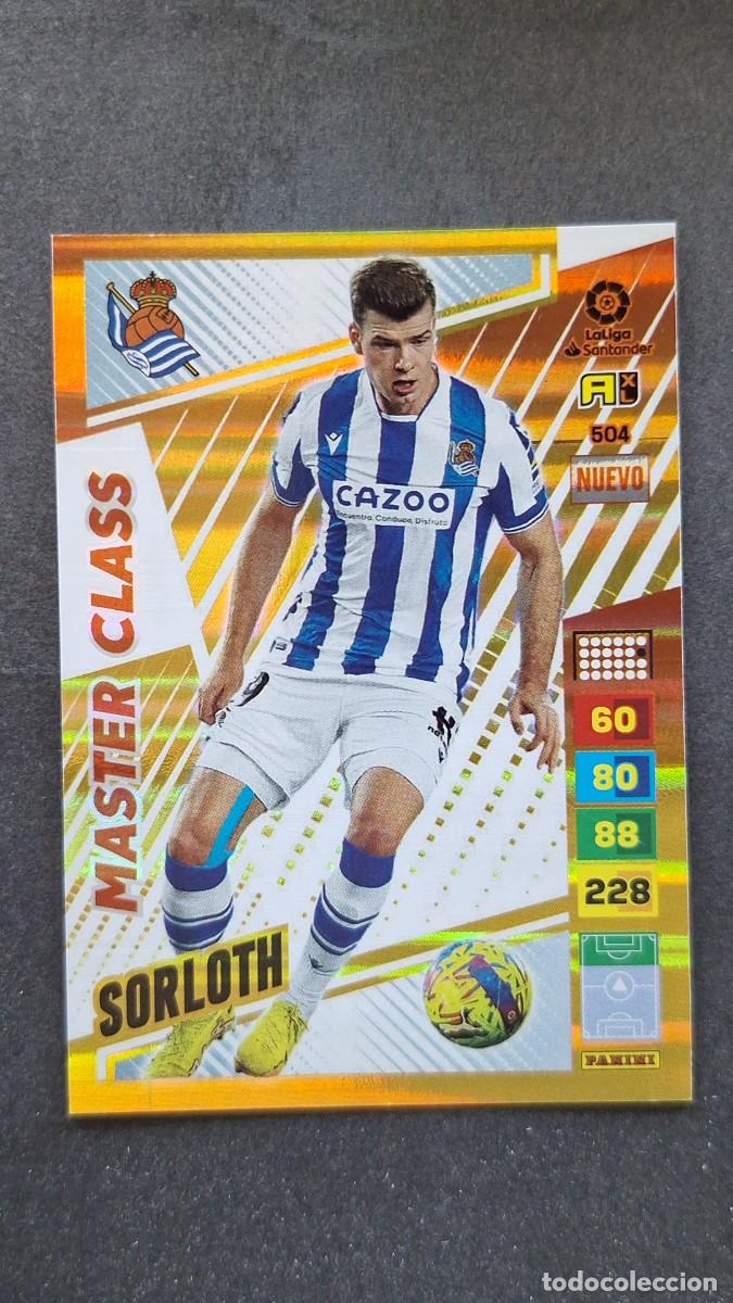 Cromos de F&uacute;tbol: L1 SORLOTH REAL SOCIEDAD 504 NUEVO MASTER CLASS ADRENALYN XL LIGA 2022/2023 22 23 PANINI