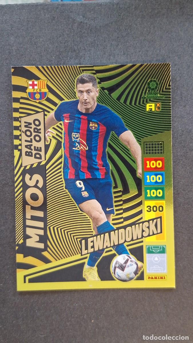 Cromos de F&uacute;tbol: L1 LEWANDOWSKI F. C. BARCELONA MITOS BALON DE ORO ADRENALYN XL LIGA 2022/2023 22 23 PANINI