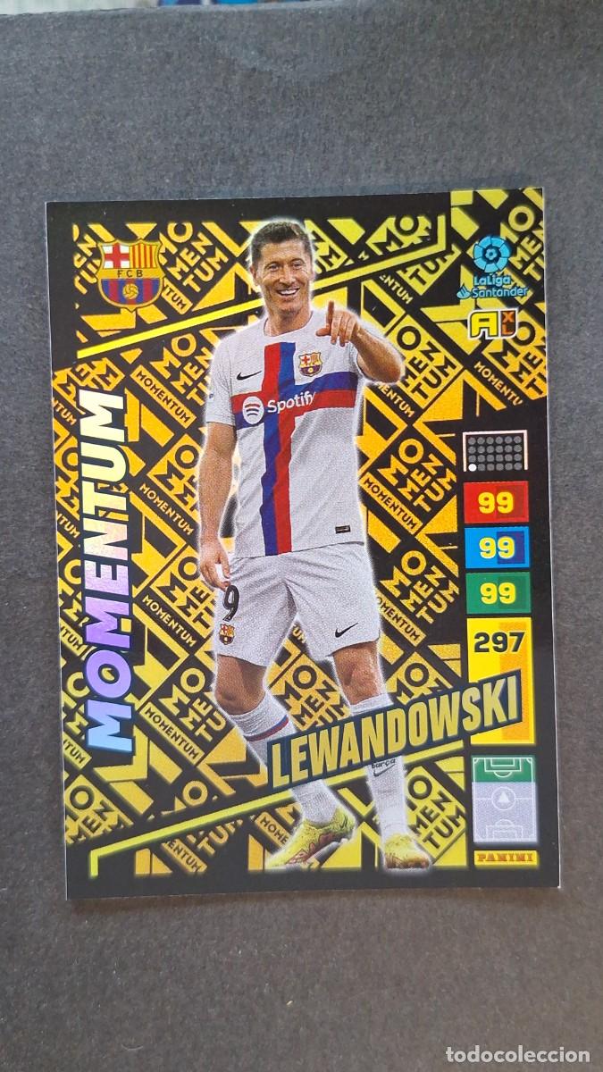 Cromos de F&uacute;tbol: L1 LEWANDOWSKI F. C. BARCELONA MOMENTUM ADRENALYN XL LIGA 2022/2023 22 23 PANINI