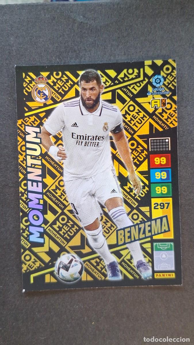 Cromos de F&uacute;tbol: L1 BENZEMA REAL MADRID MOMENTUM ADRENALYN XL LIGA 2022/2023 22 23 PANINI