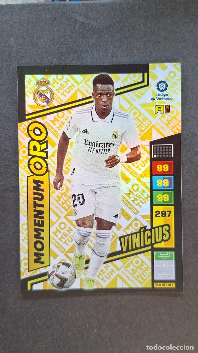 Cromos de F&uacute;tbol: L1 VINICIUS REAL MADRID MOMENTUM ORO ADRENALYN XL LIGA 2022/2023 22 23 PANINI