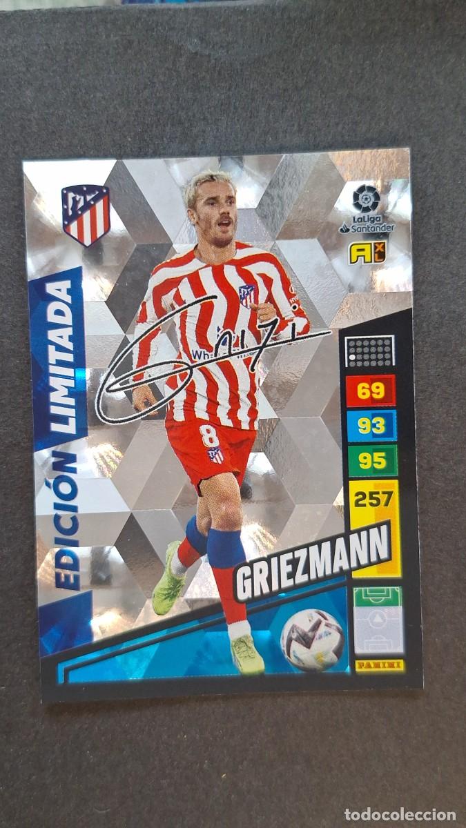 Cromos de F&uacute;tbol: L1 GRIEZMANN ATLETICO DE MADRID EDICION LIMITADA FIRMADA ADRENALYN XL LIGA 2022/2023 22 23 PANINI