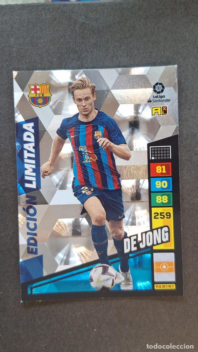 Cromos de F&uacute;tbol: L1 DE JONG F. C. BARCELONA EDICION LIMITADA ADRENALYN XL LIGA 2022/2023 22 23 PANINI