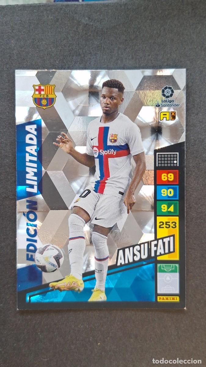 Cromos de F&uacute;tbol: L1 ANSU FATI F. C. BARCELONA EDICION LIMITADA ADRENALYN XL LIGA 2022/2023 22 23 PANINI
