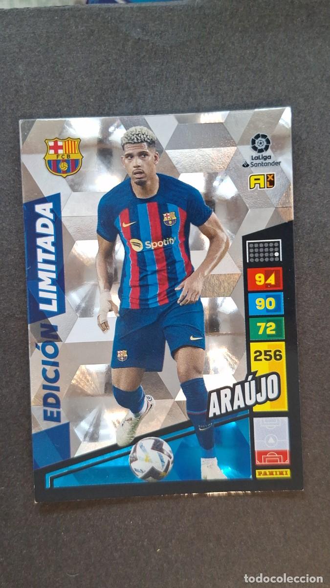 Cromos de F&uacute;tbol: L1 ARAUJO F. C. BARCELONA EDICION LIMITADA FIRMADA ADRENALYN XL LIGA 2022/2023 22 23 PANINI