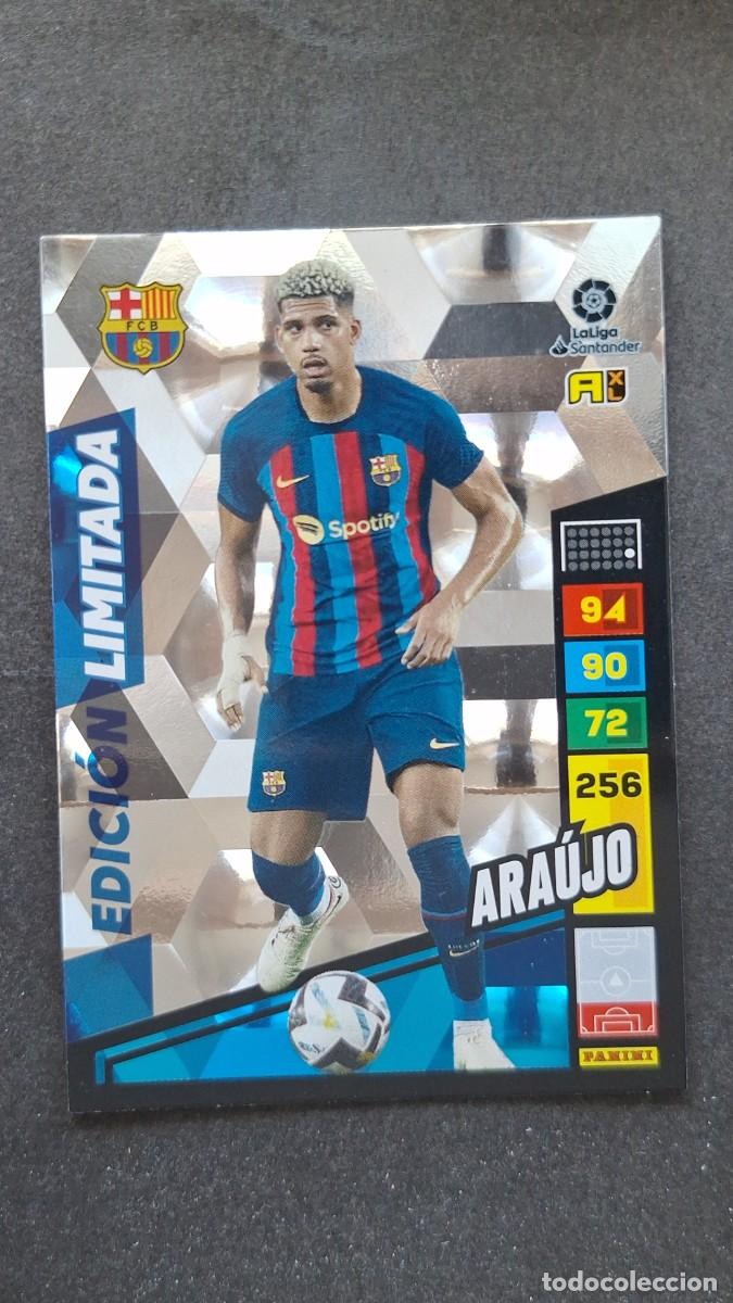 Cromos de F&uacute;tbol: L1 ARAUJO F. C. BARCELONA EDICION LIMITADA FIRMADA ADRENALYN XL LIGA 2022/2023 22 23 PANINI
