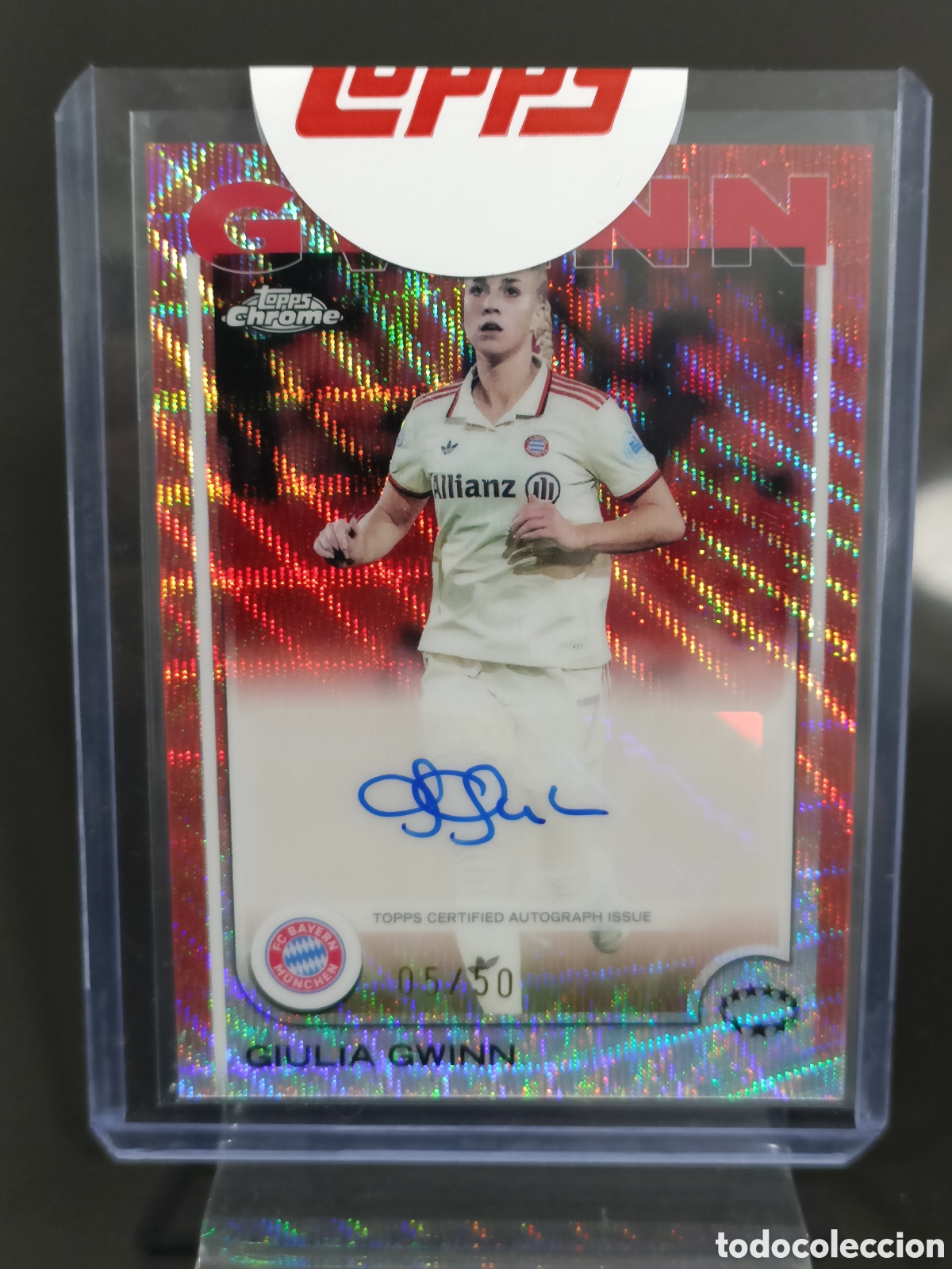 Cromos de F&uacute;tbol: 2024-25 Topps Chrome UEFA Women's Champions League - Aut&oacute;grafos Giulia Gwinn /25