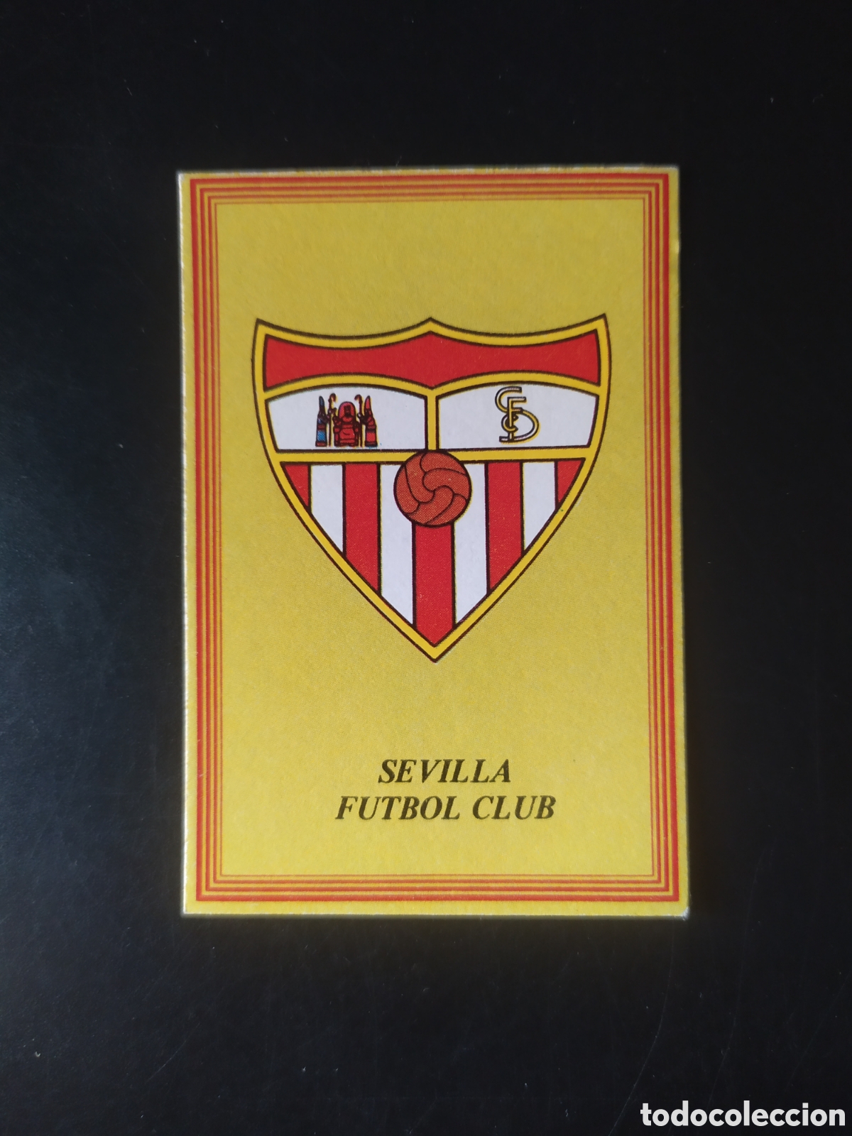 Cromos de F&uacute;tbol: Super futbol 84 editorial Rollan escudo Sevilla sin pegar