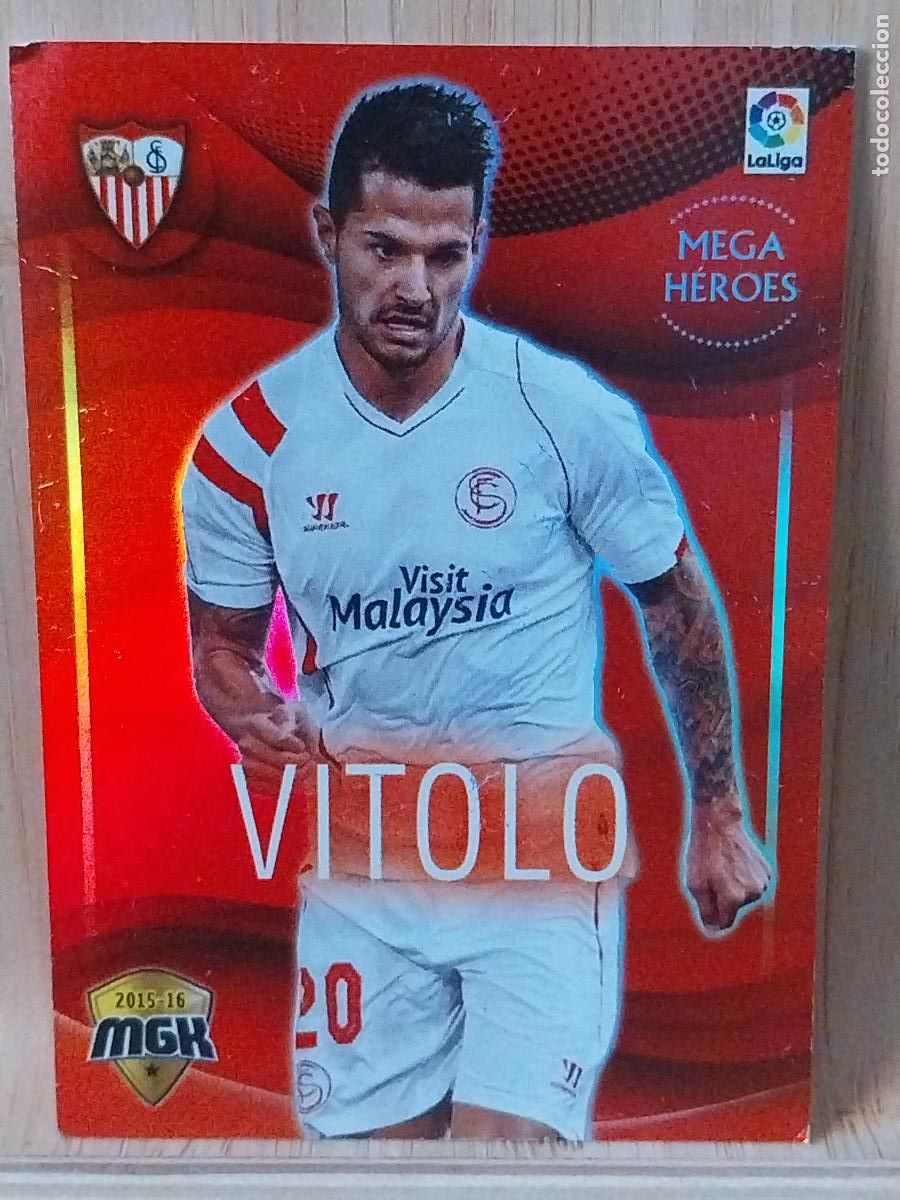 Cromos de F&uacute;tbol: VITOLO SEVILLA C F PANINI MGK MEGAKRAKS 2015 15 16 CROMO 458 ORIGINAL TRADING CARD