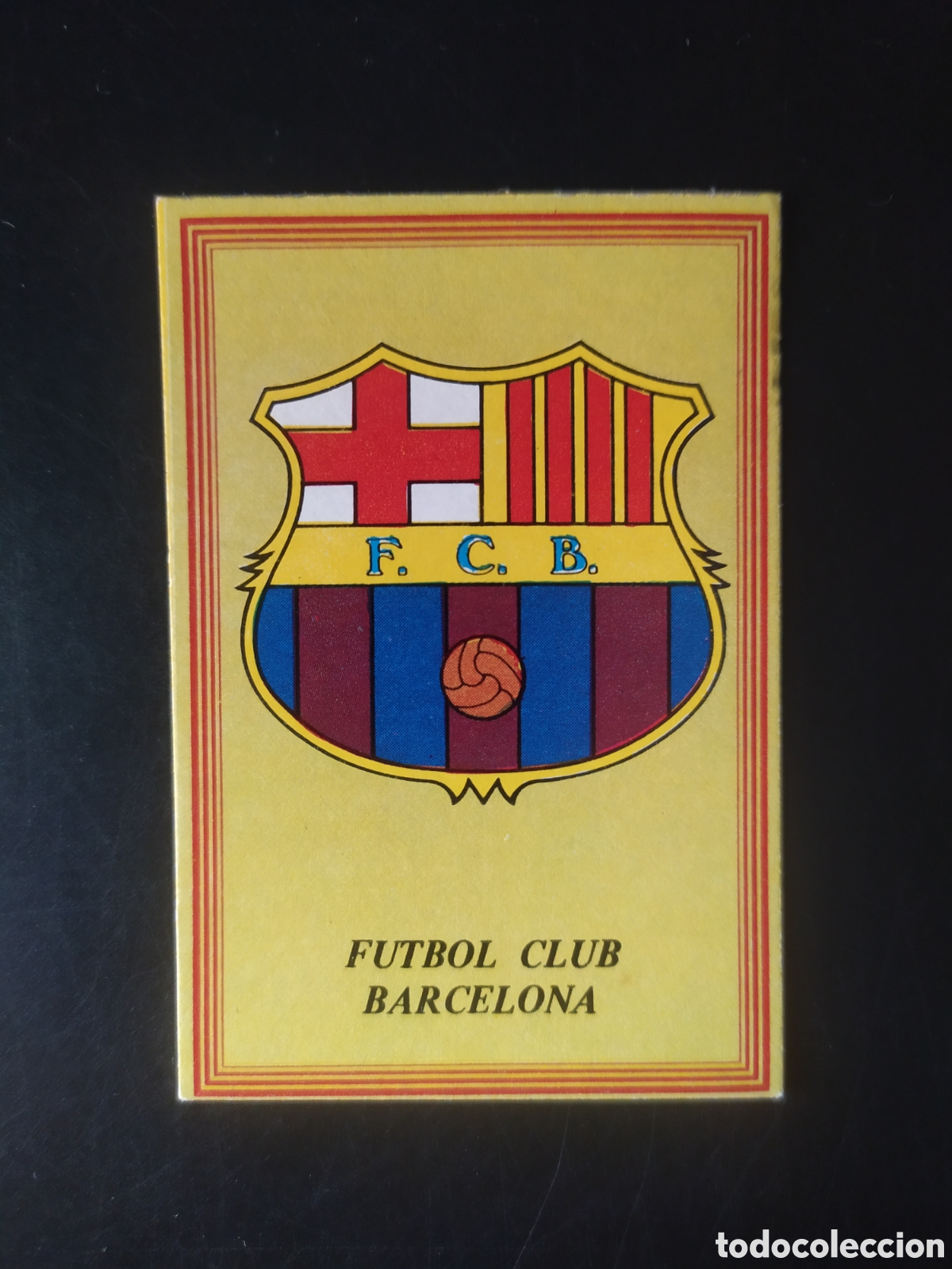 Cromos de F&uacute;tbol: Super futbol 84 editorial Rollan escudo Barcelona sin pegar